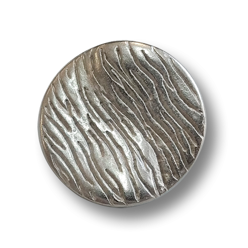 www.knopfparadies.de - 6073si - Silberfarbene Metallknöpfe mit Animal Muster Zebra