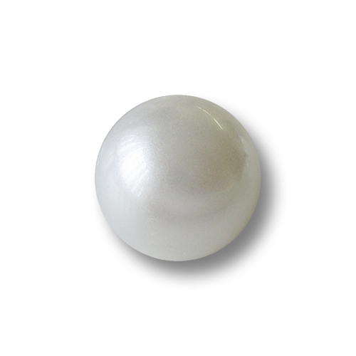 www.Knopfparadies.de - 1547we - Kleine perlmuttartig weiße Kunststoffknöpfe wie Perlen