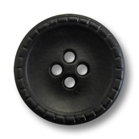 www.Knopfparadies.de - 5883sc - Schwarze Vierloch Kunststoffknöpfe mit schraffiertem Rand www.Knopfparadies.de - 5883sc - Schwarze Vierloch Kunststoffknöpfe mit schraffiertem Rand