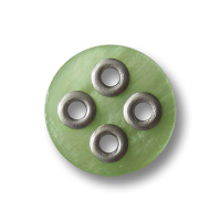 www.Knopfparadies.de - 1467gr - Grüne Kunststoffknöpfe mit silbernen Knopflöchern www.Knopfparadies.de - 1467gr - Grüne Kunststoffknöpfe mit silbernen Knopflöchern