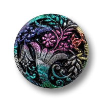 www.knopfparadies.de - 4531bu - Bunt schillernde Kunststoffknöpfe mit floralem Muster www.knopfparadies.de - 4531bu - Bunt schillernde Kunststoffknöpfe mit floralem Muster