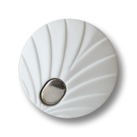 www.Knopfparadies.de - 1588ws - Elegante weiß silberne Ösen Kunststoffknöpfe www.Knopfparadies.de - 1588ws - Elegante weiß silberne Ösen Kunststoffknöpfe