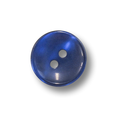 www.knopfparadies.de - 5961bl - Blau schimmernde Kunststoffknöpfe mit zwei Löchern