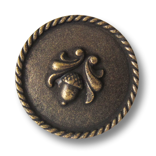 Reizvoller Trachtenknopf aus Metall mit Eichel Motiv