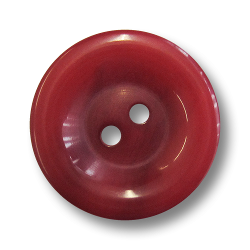 www.Knopfparadies.de - 1538ro - Einfache rot melierte Kunststoffknöpfe in Teller Form