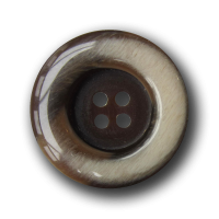 Edler beige brauner Knopf m. Wulstrand in Horn Optik Edler beige brauner Knopf m. Wulstrand in Horn Optik