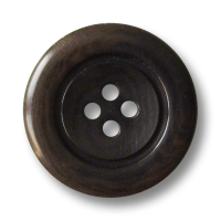 Edler dunkelbrauner Vierloch Knopf aus Steinnuss Edler dunkelbrauner Vierloch Knopf aus Steinnuss