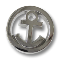 www.knopfparadies.de - 5914si - Glänzend silberfarbene Metallknöpfe mit Durchbruchmuster: Anker www.knopfparadies.de - 5914si - Glänzend silberfarbene Metallknöpfe mit Durchbruchmuster: Anker