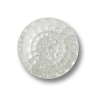 Kleiner Glas Ösen Knopf mit Punkt Relief in matt transparent Kleiner Glas Ösen Knopf mit Punkt Relief in matt transparent