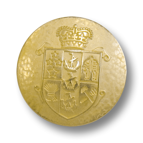 Edler goldfarbener Wappen Metall Knopf z.B. für Blazer