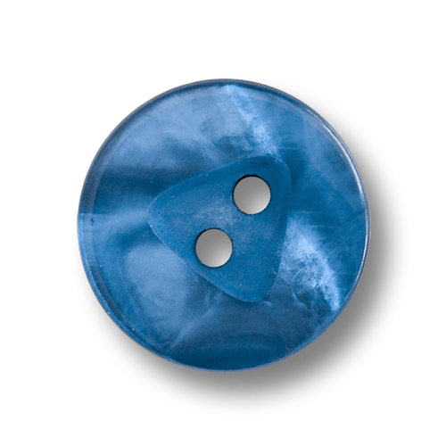 www.knopfparadies.de - 5845kb - Blau schimmerne Kunststoffknöpfe mit zwei Löchern