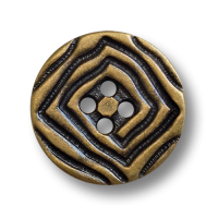 www.knopfparadies.de - 6861am - Leichte, altmessingfarbener Kunststoffknopf mit grafischem Design www.knopfparadies.de - 6861am - Leichte, altmessingfarbener Kunststoffknopf mit grafischem Design