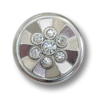 www.knopfparadies.de - 5442si - Matt silberfarbene Designerknöpfe mit 7 Strass-Steinen www.knopfparadies.de - 5442si - Matt silberfarbene Designerknöpfe mit 7 Strass-Steinen