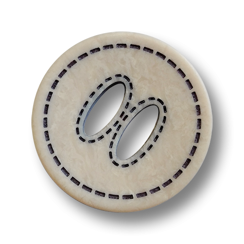 www.knopfparadies.de - 6566hb - Interessante Kunststoffknöpfe mit zwei ovalen Knopflöchern