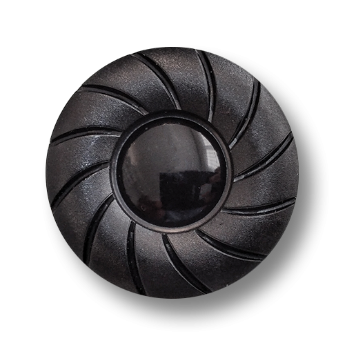 www.knopfparadies.de - 6099sb - Dunkelbraune, fast schwarze Mantelknöpfe aus Kunststoff