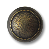 Edle altmessingfarbene Metall Ösen Knöpfe mit gepunktetem Zierkreis und Schraffierung Edle altmessingfarbene Metall Ösen Knöpfe mit gepunktetem Zierkreis und Schraffierung