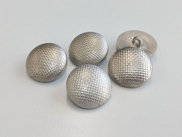 www.knopfparadies.de - 0252sm - Matt silberfarbene Kunststoffknöpfe