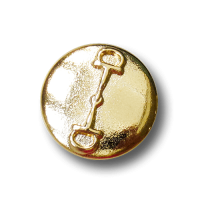 Goldfb. Metallknopf mit Pferde Trense Goldfb. Metallknopf mit Pferde Trense