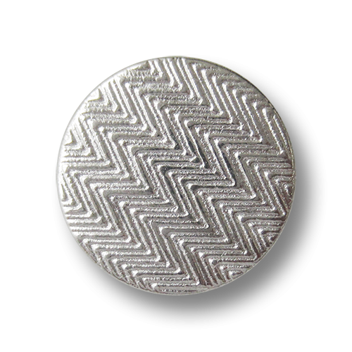 www.Knopfparadies.de - 3974si - Tolle silberne Ösenknöpfe aus Metall mit geometrischem Muster