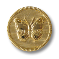 www.Knopfparadies.de - 0233gg - Süße goldene Metallknöpfe mit Schmetterling www.Knopfparadies.de - 0233gg - Süße goldene Metallknöpfe mit Schmetterling