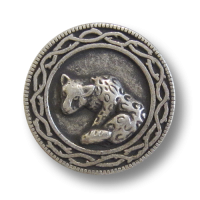 www.knopfparadies.de - 0564as - Altsilberfarbene Metallknöpfe mit Leopardenmotiv www.knopfparadies.de - 0564as - Altsilberfarbene Metallknöpfe mit Leopardenmotiv
