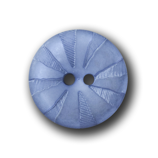 Blau perlmuttartig schimmernder Knopf m. Strahlenkranz