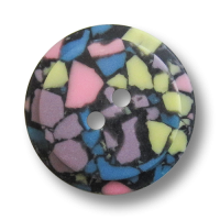 www.Knopfparadies.de - z198bu - Kreative schwarz bunt gemusterte Zweilochknöpfe aus Kunststoff www.Knopfparadies.de - z198bu - Kreative schwarz bunt gemusterte Zweilochknöpfe aus Kunststoff