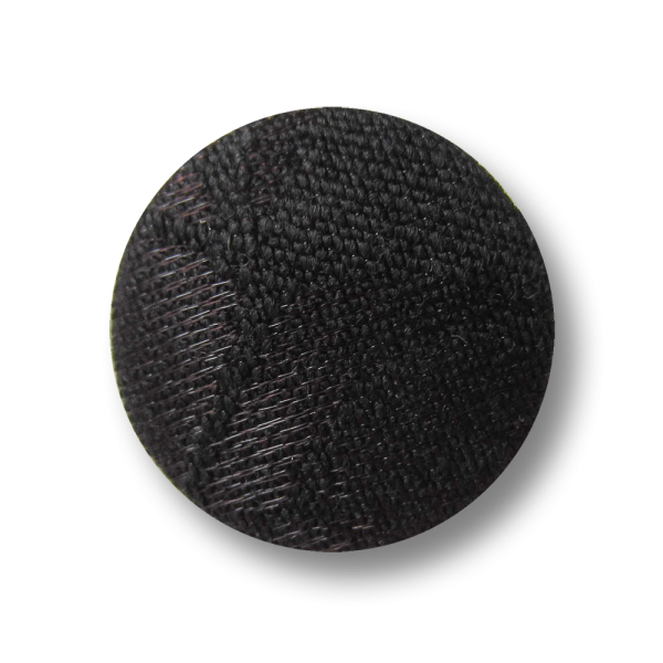Braun schwarzer Ösen Knopf mit Stoff Überzug