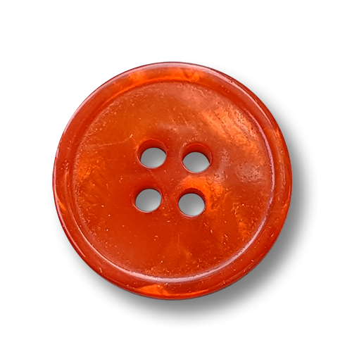 Orange roter Knopf m. Perlmuttschimmer