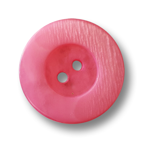 www.knopfparadies.de - 2119rs - Pink eingefärbte Kunststoffknöpfe mit zwei Löchern