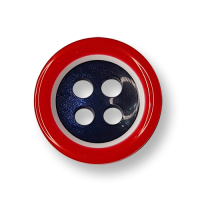 Außergewöhnliche 4-Loch-Blusenknöpfe im Schicht-Design blau - rot - weiß Außergewöhnliche 4-Loch-Blusenknöpfe im Schicht-Design blau - rot - weiß