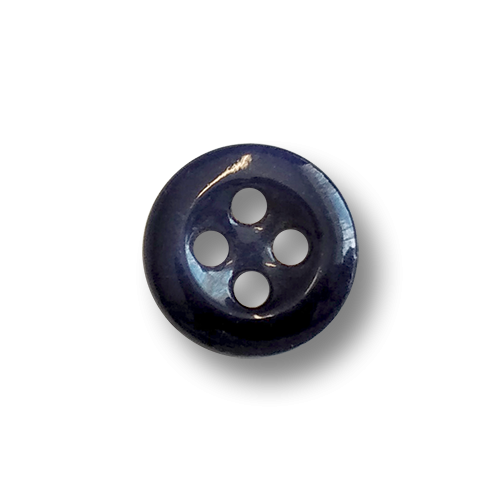 www.knopfparadies.de - 6927bl - Kleine, dunkelblaue Glasknöpfe - perfekt als Blusenknöpfe