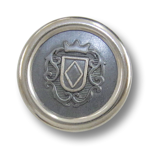 Exquisiter Wappen Knopf aus Metall z.B. für Blazer