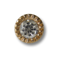 www.Knopfparadies.de - 1221go - Kleine goldfarbene Metallknöpfe mit funkelndem Glasstein www.Knopfparadies.de - 1221go - Kleine goldfarbene Metallknöpfe mit funkelndem Glasstein