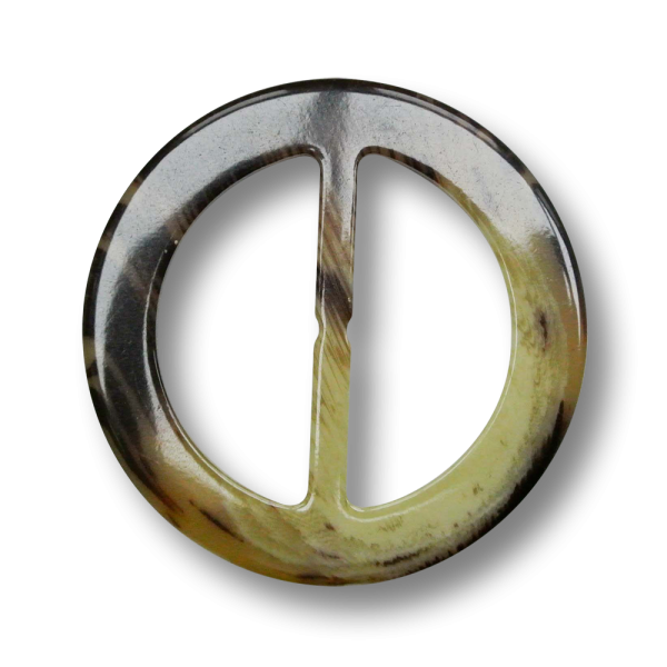 Edle große runde braune Gürtel Schnalle in Horn Optik