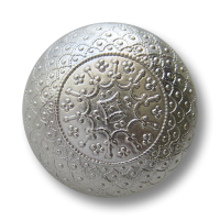 www.knopfparadies.de - 1546si - Nostalgische silberne halbkugelförmige Metallknöpfe mit filigranen Ornament Muster www.knopfparadies.de - 1546si - Nostalgische silberne halbkugelförmige Metallknöpfe mit filigranen Ornament Muster