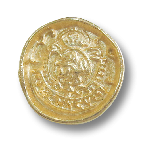 www.Knopfparadies.de - 2273go - Historisch wirkende Wappenknöpfe aus Metall in Gold