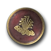 Hübsche Blazerknöpfe mit Wappen in messing / matt rot Hübsche Blazerknöpfe mit Wappen in messing / matt rot