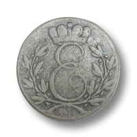 Nostalgische Metall Knöpfe mit Monogramm & Krone Nostalgische Metall Knöpfe mit Monogramm & Krone