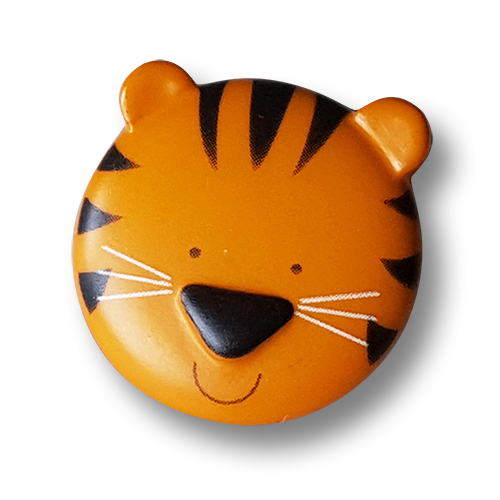 Kinderknopf mit Tiger Motiv