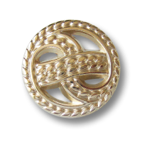 Attraktiver hell goldfarbener Metall Ösen Knopf mit Durchbruch Muster Attraktiver hell goldfarbener Metall Ösen Knopf mit Durchbruch Muster