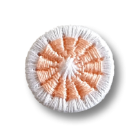 www.knopfparadies.de - 6979la - Hübsche lachs-weiße Knöpfe aus einem Faden www.knopfparadies.de - 6979la - Hübsche lachs-weiße Knöpfe aus einem Faden