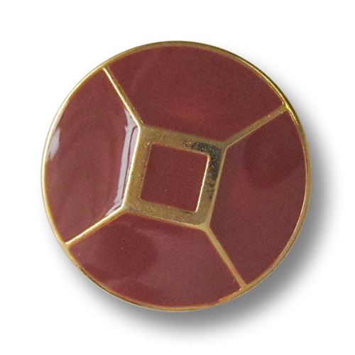 Edler Blazerknopf gold/terracotta