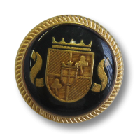 Schwarz-goldfarbener Blazerknopf Schwarz-goldfarbener Blazerknopf