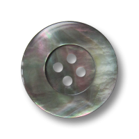 Stark schillernde graue Vierloch Knöpfe aus echtem Perlmutt Stark schillernde graue Vierloch Knöpfe aus echtem Perlmutt