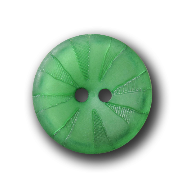 Grün perlmuttartig schimmernder Knopf m. Strahlenkranz