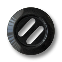www.Knopfparadies.de - 4084sc - Große Schlitzknöpfe aus Kunststoff in Schwarz  www.Knopfparadies.de - 4084sc - Große Schlitzknöpfe aus Kunststoff in Schwarz