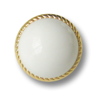 www.knopfparadies.de - 3614wg - Stark gewölbte Kunststoffknöpfe in weiß und gold www.knopfparadies.de - 3614wg - Stark gewölbte Kunststoffknöpfe in weiß und gold