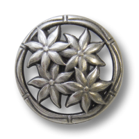 www.Knopfparadies.de - 3471as - Romantische Metallknöpfe mit Blumenmotiv in Altsilber www.Knopfparadies.de - 3471as - Romantische Metallknöpfe mit Blumenmotiv in Altsilber