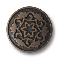 www.Knopfparadies.de - 0574am - Edle altmessingfarbene Metallknöpfe mit Blumen Motiv www.Knopfparadies.de - 0574am - Edle altmessingfarbene Metallknöpfe mit Blumen Motiv